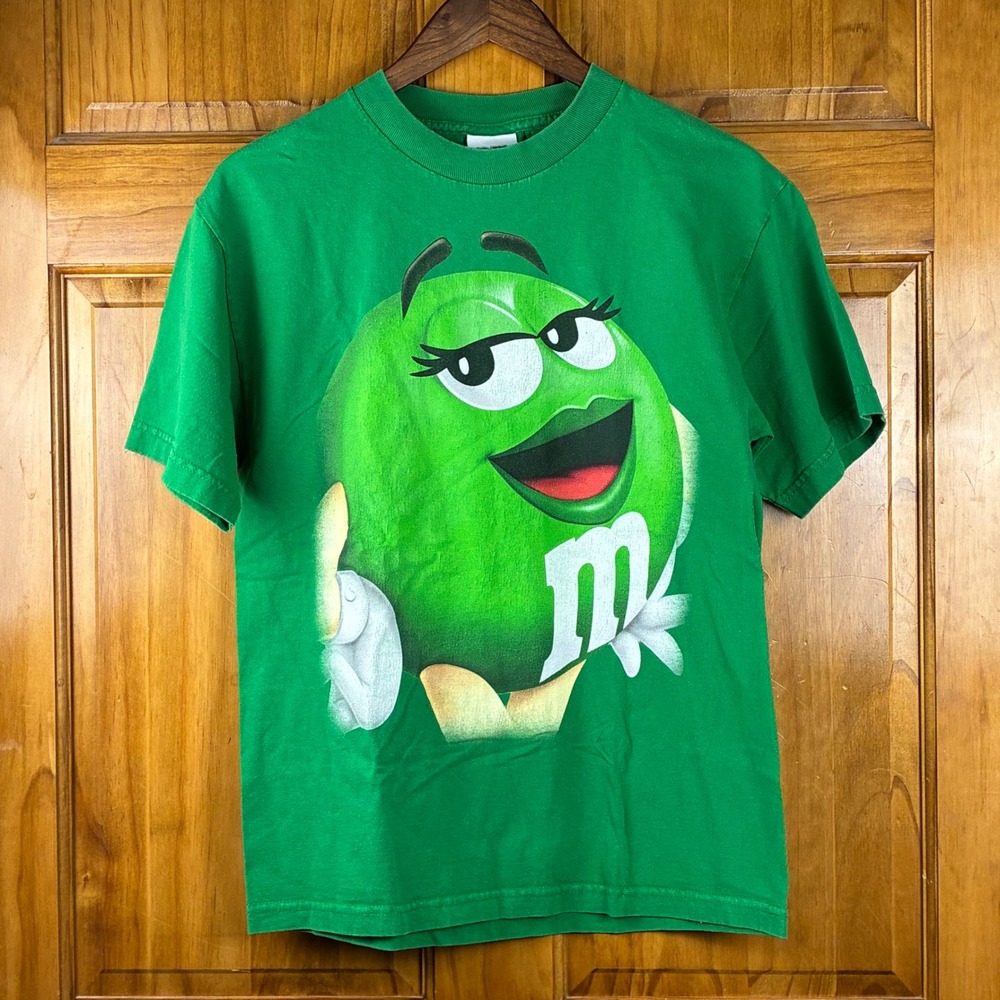Vintage 2011 Green M&M's Character Graphic T-Shirt Medium Y2K Candy Tee